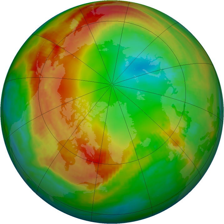 Arctic ozone map for 02 February 1984